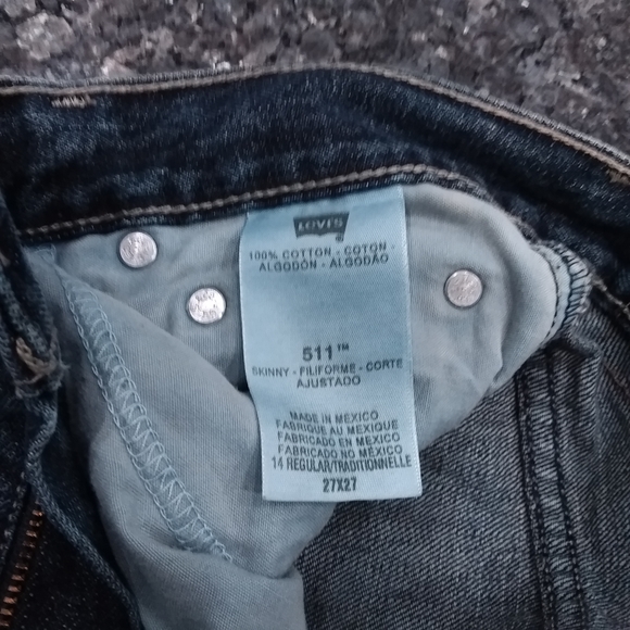 Men's Levis 511 Skinny Jeans 27W 27L preowned - Picture 13 of 13